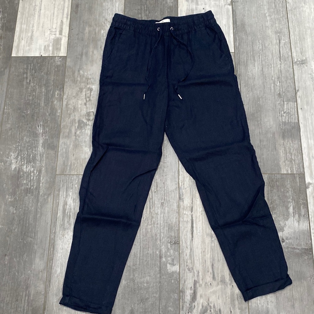 NWOT H&M Navy Blue Joggers with Cuffed Ankles, Size 0